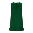 thumbnail image 6 of Bosfbaoi Women's Sleeveless Ruffle Hem Mini Dress, Solid Color Loose Fit Casual Sundress, Soft Breathable Lightweight Dress for Daily Summer, 6 of 9