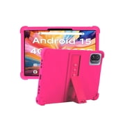 Silicone Case for RNRUO 10.1 inch, Soft Flexible Shockproof Protective Tablet Cover, Anti-Scratch & Lightweight Slim Design-Rosered