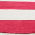 thumbnail image 3 of SAFAVIEH Montauk Saranna Geometric Cotton Area Rug, Red/Ivory, 4' x 4' Round, 3 of 8