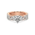 thumbnail image 5 of IGI Certified 2 Carat Heart Shape Lab Grown Diamond Engagement Ring | 14K Rose Gold | Skylar Side Stone Encrusted Diamond Ring | FG-VS Quality Friendly Diamonds, 5 of 7