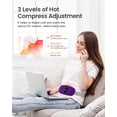 thumbnail image 3 of iDOO Cordless Heating Pad for Period Cramps, 3 Heat Setting, 3 Massage Modes,Birthday Christmas Gifts for Girlfriend Mom Wife Women, FSA HSA Eligible, Deep Purple, 3 of 9