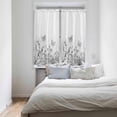 thumbnail image 4 of Fall Grey Floral Window Curtains 63 Inch Length, Summer Autumn Butterfly Rod Pocket Kitchen Window Treatments Drapes for Bedroom, Cafe, Living Room, 2 Panels, 42 W x 63 L, 4 of 5