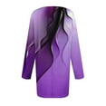 thumbnail image 5 of JULMCOMO Plus Size Tunic Tops for Women Clearance Half Sleeve Crew Neck Tshirts Casual Comfy Color Block Print Blouse Loose Oversized Tunic Blouse Purple 4XL, 5 of 5