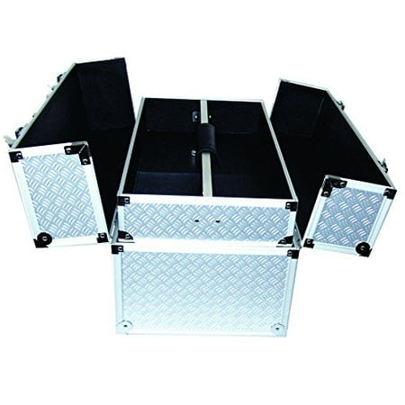 City Lights Extra Large Lockable Aluminum Tool Case, Silver