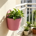 thumbnail image 4 of Kyusrd Indoor Outdoor Wall Mounted Planters With Drainage Holes,Hanging Flower Pots For Balcony Terrace Greenery Decor,7.09x6.30in, 4 of 7