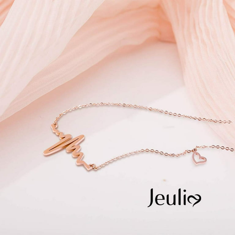 Jeulia heartbeat necklace sale