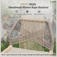 thumbnail image 4 of Dycanpo 26.5''H Outdoor Counter Height Chairs, Boho-Style Rattan Bar Stools Set of 4, Cream, 4 of 10