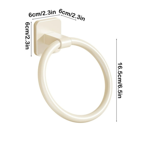 VQPeo Towel Ring, Hand Towel Holder for Bathroom Wall, Small Kitchen Towel Holder, Elegant Bath Accessories(White)