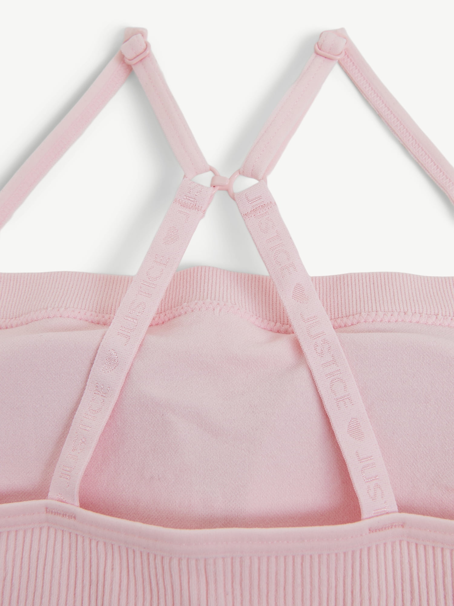 Justice Girls 2x2 Seamless Rib Bra, 2-Pack, Sizes 28-38