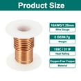thumbnail image 2 of 16 AWG Magnet Wire, 16 Gauge Enameled Copper Wires 2 oz Magnetic Coil Wire for Transformer Motor Electric, 155C(311F), Copper Color, 2 of 5