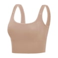 thumbnail image 5 of Opvise Wireless Push-Up Bra Natural Lift Seamless Vest Type Thin Elastic Straps Full Coverage Bra Great Support Bra Everyday Wear Underwear White, 5 of 8