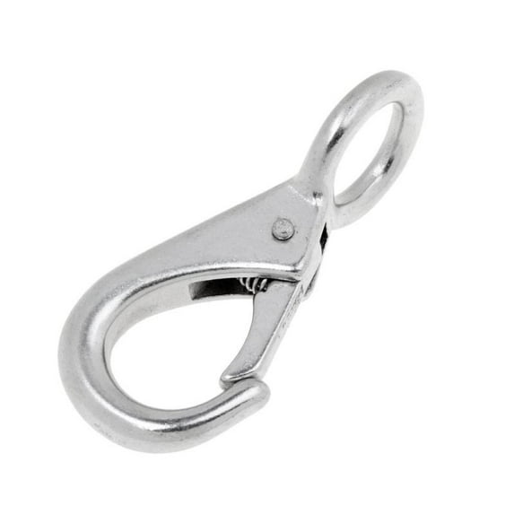 Stainless Steel Carabiner Spring Snap Hook with Eyelet for Boats/ Sailing 1.9/2.75/3.15/3.54/3.7inch Length - 2# 8cm