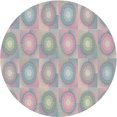 thumbnail image 1 of Ahgly Company Indoor Round Patterned Granite Gray Abstract Area Rugs, 3' Round, 1 of 6