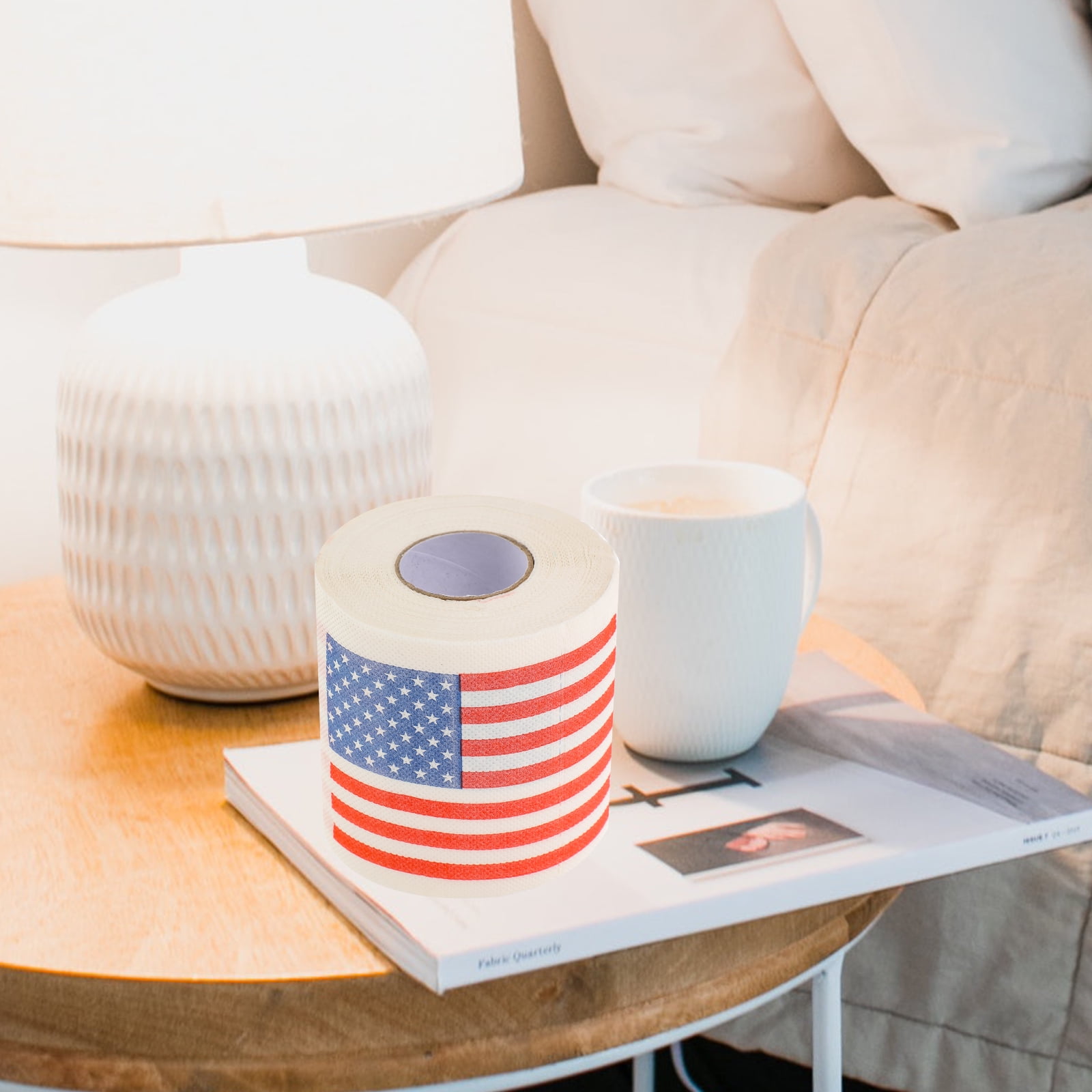 2 Rolls American Flag Toilet Paper Roll Paper Tissue Paper Bathroom