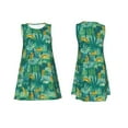 thumbnail image 7 of Uemuo Jungle Leopard Pattern Women’s Sleeveless Dress – Casual Summer A-Line Dress, Stylish and Comfortable Sundress for Hot Weather, 7 of 7