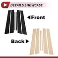 thumbnail image 4 of Unique Bargains 6 Pcs Door Pillar Window Trim for Nissan Altima 2002-2006 Front Rear Left Right Anti Scratch Sticker Pillar Posts Door Outer Exterior Cover Black, 4 of 8