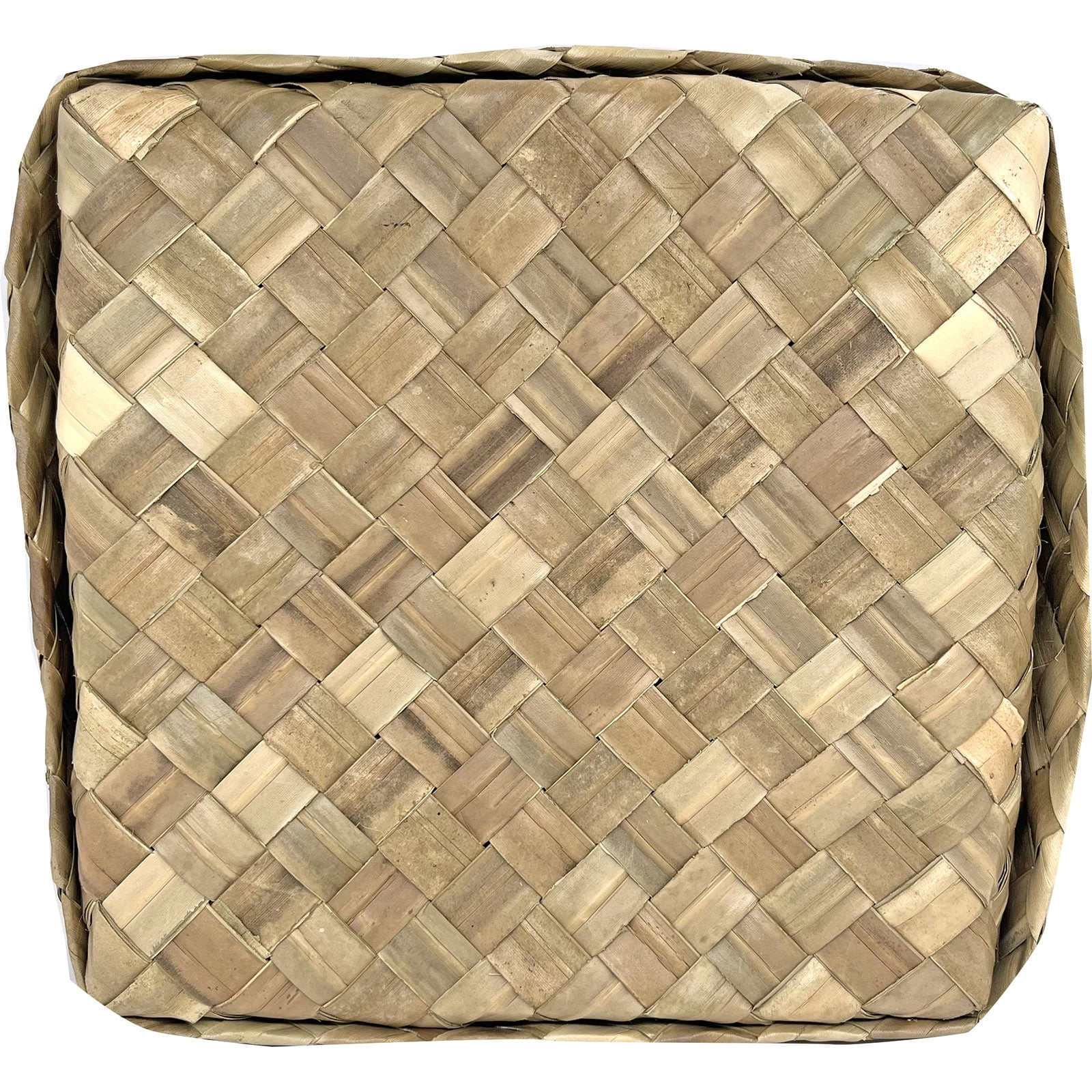 South Seas Native Treasures 4" x 10" x 10" Basket Lauhala, 1 Each