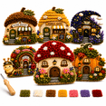 thumbnail image 2 of Whimsical Village 3D Fabric Poke Art Kit, Acorn Bakery No Sew Cottage Craft for Adults with Simple Illustrated Guide, 2 of 7