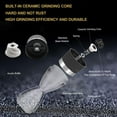 thumbnail image 4 of Transparent Manual Grain Mill, Home and Kitchen Salt Shakers with Adjustable Ceramic Grinder, Wide Application for Home Hotel Barbecue Use, Disassemble and Easy Clean, Hourglass, 4 of 5