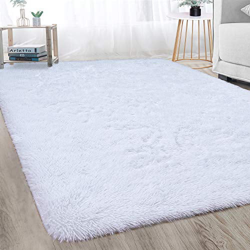 Abrighter Super Soft Area Rugs for Living Room Modern Decor Floor Bedroom Rug,Plush Cozy Accent Comfy Mat 3x5 Cream White Fuzzy Thick Shaggy Rug Fluffy Carpet for Nursery 