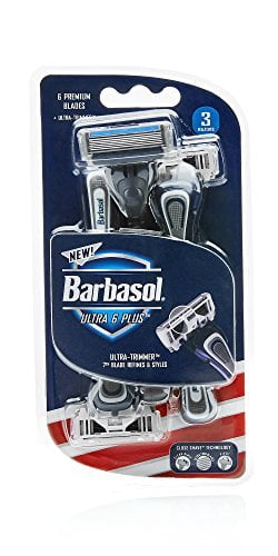 Barbasol Ultra 6 Premium Disposable Razor, 3 Count