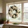 thumbnail image 6 of SPOORYYO Spring Floral Wreath With Artificial Roses And Hydrangeas For Home Party And Photography Backdrop, 6 of 6