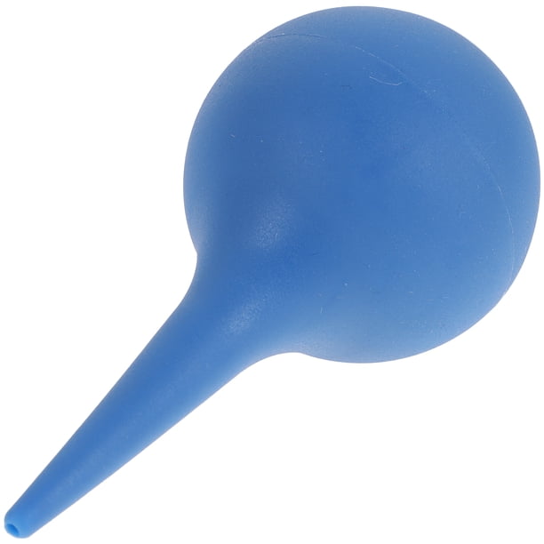 Bomba de soplado de aire, limpiador de polvo, pera de succión de goma para oídos, pera de presión para lavado de oídos, herramienta de laboratorio (azul)