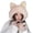Beige, variant on Visor Hat for Women Cute Cat Ear Design Warm Korean Style Fashionable Cover Hat Brown