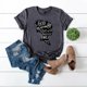 thumbnail image 2 of Gibobby Casual Playera de Manga Corta para Mujer Estampado O-cuello Impresión en color Tops Manga corta Sólido para mujer Camiseta Blusa para mujer(Gris,M), 2 of 5