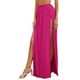 thumbnail image 3 of VISgogo Falda Elástica de Cintura Alta para Mujer, Falda Larga de Playa con Absorción de Sudor de Corte Suelto con Abertura Lateral de Color Sólido VISgogo  moda, 3 of 6