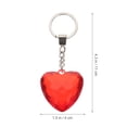 thumbnail image 2 of Raindrops Heart Shape Keychains Acrylic Assorted Color 4Pcs 4.3X1.6X0.5In, 2 of 8