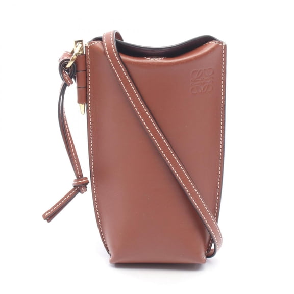 Pre-Owned Loewe Gate Pocket Shoulder Bag/Handbag, Leather, Women's, Brown