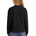 thumbnail image 4 of Resicozy Girls Long Sleeve Shirts Turtleneck Casual Base Slim Fit Fall Shirt for Kids, Soft Winter Tops for School Outdoor Daily Wear 2-13 Years Black 100, 4 of 6