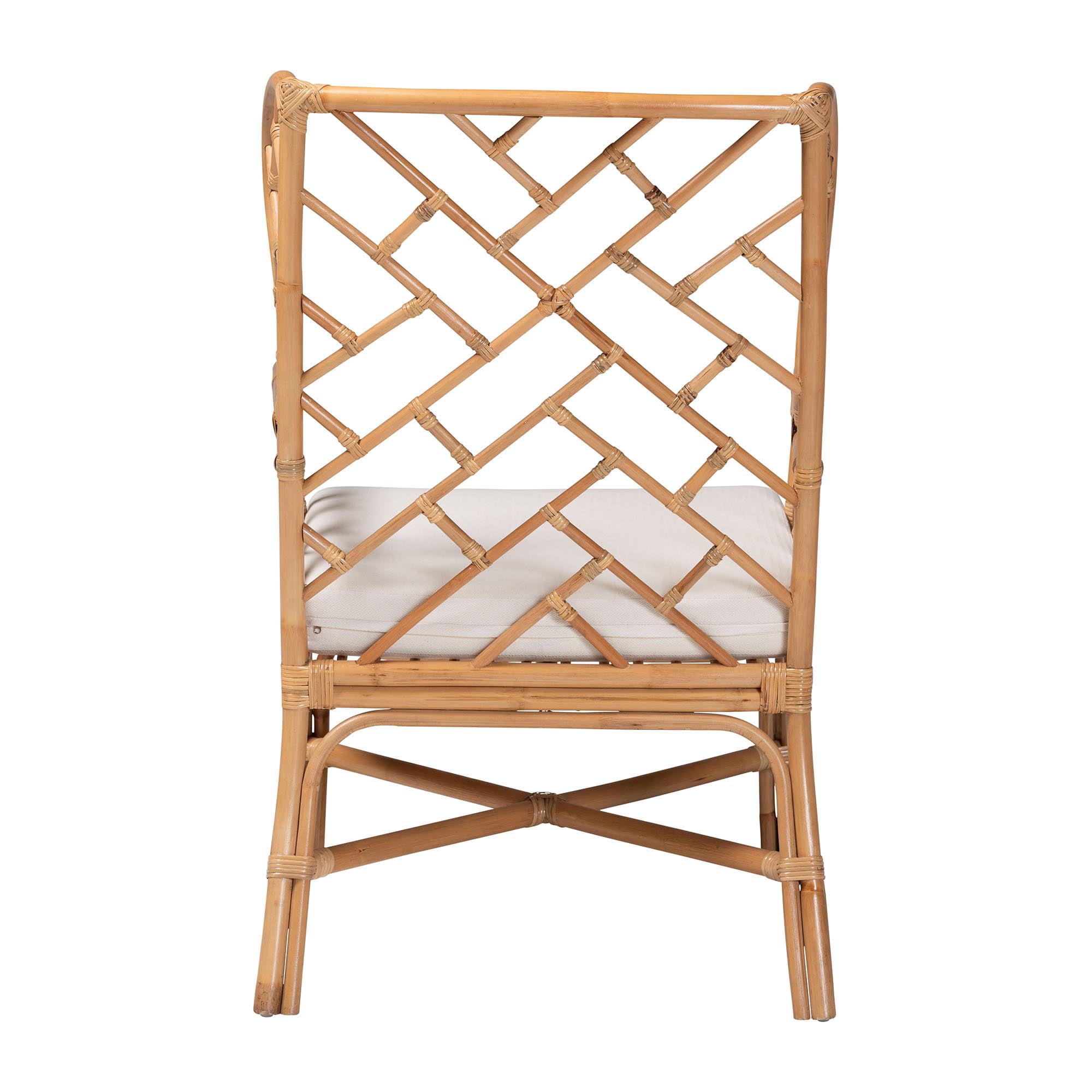 bali & pari Ray Boho Armchair, Natural Rattan