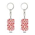 thumbnail image 2 of Goofa Strawberries Printed Rectangular Metal Keychain Bag Charm Floral Charm for Purse Keys Metal Keyring Gift for Women Accessories, 2 of 7
