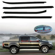 SAYFUT 4-Pack Car Outside Window Moulding Weatherstrip Seal Belt Auto Window Rubber Moulding Trim Weatherstrip For TOYOTA HILUX 2005-15
