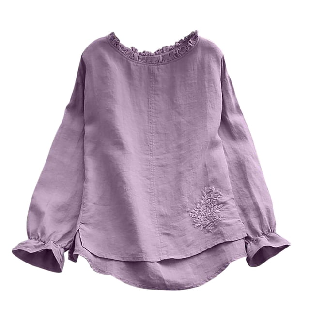 Camisas Para Mujer Moda Causal Blusa Sólida Camiseta de Manga Larga Otoño Sweartshirt Tops Odeerbi ODB124374