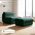 thumbnail image 2 of WHGBJA Adult Bean Bag Chair with Ottoman, Comfy Lazy Sofa Modular Lounge All-Foam Indoor and Living Room Yoga Chair, Green, 2 of 6