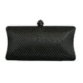 thumbnail image 1 of Chicastic Black Rhinestone Crystal Hard Box Wedding Cocktail Evening Clutch Bag, 1 of 1