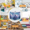 thumbnail image 5 of Cabinet Storage Basket 15.75x10.63x6.96 Inches Storage Box Foldable, Storable and Easy to Assemble ，Open Home Storage Bins ，Closet Storage Bins Watercolor Purple Mountains, 5 of 8