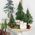 thumbnail image 3 of Northlight Frosted Icy Pine Christmas Tree with Jute Base - 10.5", 3 of 6