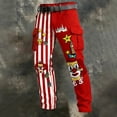 thumbnail image 5 of XIAONU Mens Clown Castle Star Striped Print Pants Relaxed Fit Full Length Belted Trousers Lightweight Playful Bottoms, 5 of 5