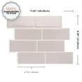 thumbnail image 4 of SMART TILES Peel and Stick Backsplash - 11.56in x 8.38in - 4 sheets of 3D Adhesive Wall Tile Backsplash for Kitchen, Bath - Metro Cassandra, 4 of 5