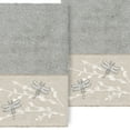 thumbnail image 3 of Linum Home Textiles 2 Piece Texture/Embroidery Turkish Cotton Hand Towel, 16" x 30", Gray, 3 of 3