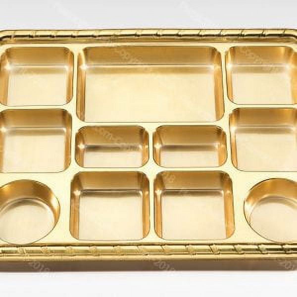 Thalimart Gold 11 Compartment Plastic Plate 50 pack