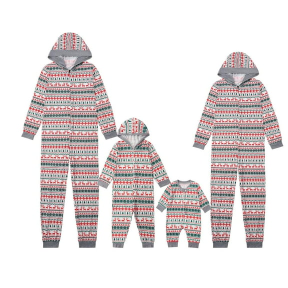 Family Matching Pajamas Christmas Jammies Clothes Cotton Holiday Nightwear Household Sleepwear Sets Long Sleeve Pjs Baby 3-6M