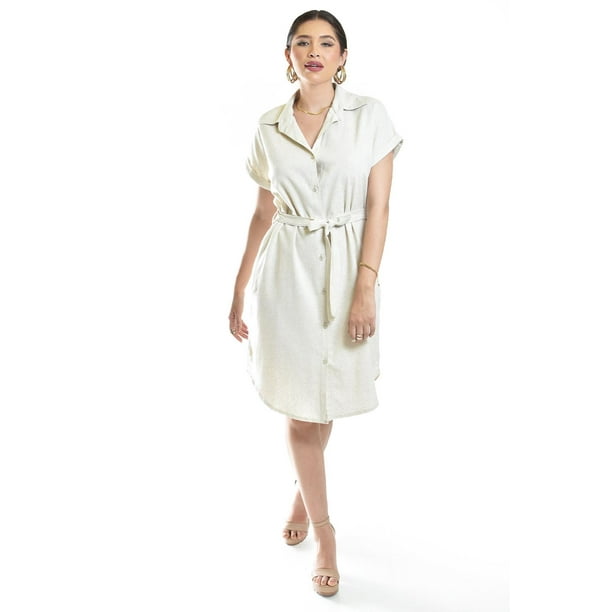 Vestido camisero de lino Roman Fashion /Juvenil, 2336 (Arena) beige CH