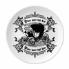 Dark Green Classic Cars Flower Pattern Plate Decorative Porcelain Salver Tableware Dinner Dish