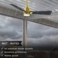 thumbnail image 2 of Matthews Fan Company AKLK-BRBR-BK-56 Alessandra 56” Brushed Brass Ceiling Fan with 3 Matte Black  Blades, Integrated LED Light Kit, Remote Control, Indoor/Outdoor Wet Rated, 2 of 6