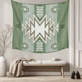 thumbnail image 5 of Sage Green Boho Small Tapestry for Bedroom Wall Hanging Tapestry,American Native Southwest Abstract Art Ceiling Backdrop Tapestries Poster Blanket Wall Decor for Teens Room Living Room Dorm 23" x 28", 5 of 8